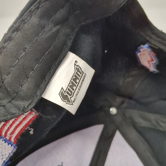 Summit Racing Equipment Lightning U.S. Flag Strapback Baseball Cap Black OS - Picture 9 of 10